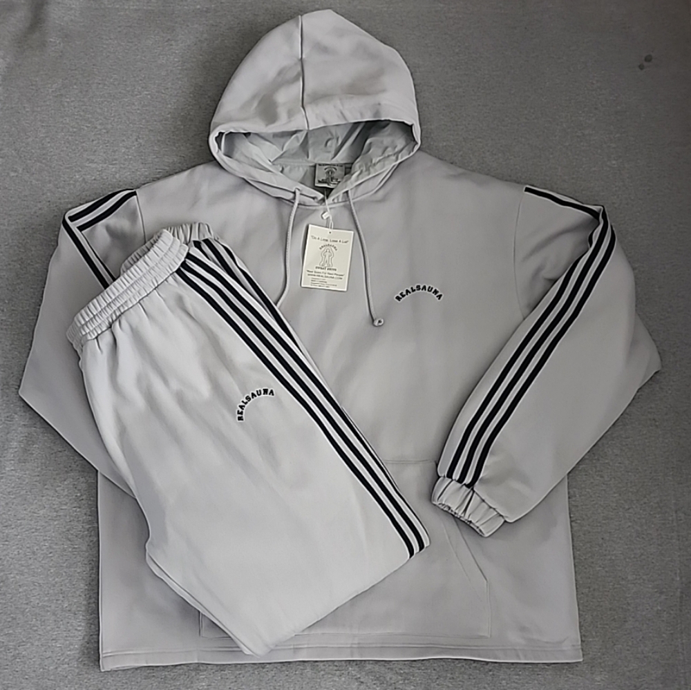 Gray Realsauna Hoodie and Sweatpants Set